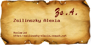 Zsilinszky Alexia névjegykártya
